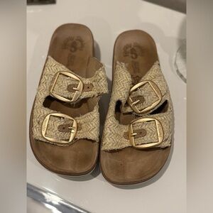 Greece Fantasy Sandals with Gold Buckles